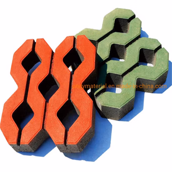 Brique de pavé carrée perméable de parc de pain coloré de prix bon marché